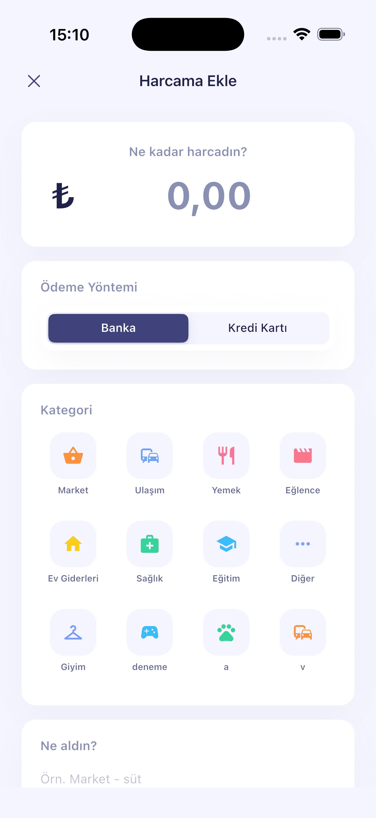 BudgetReflector ana sayfa ekrani